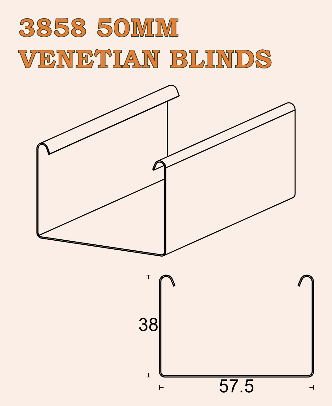 3858 50MM VENETIAN BLINDS
